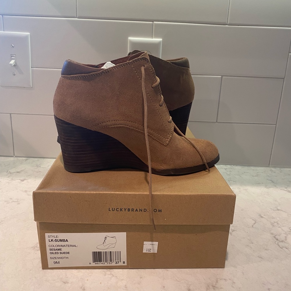 Lucky Brand Suede Booties